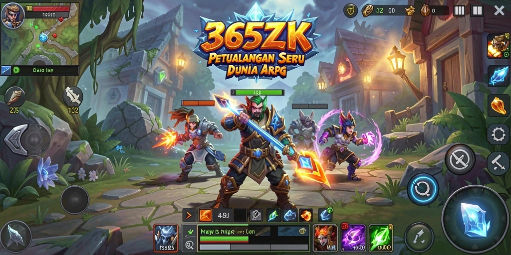 Screenshot menampilkan aksi pertarungan seru di 365ZK.