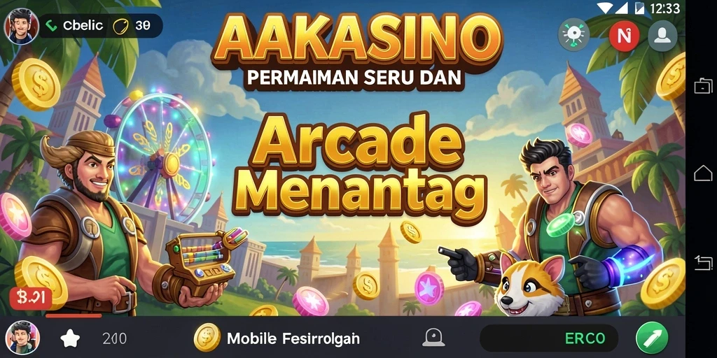 Tampilan gameplay AAKASINO yang penuh warna dan seru.