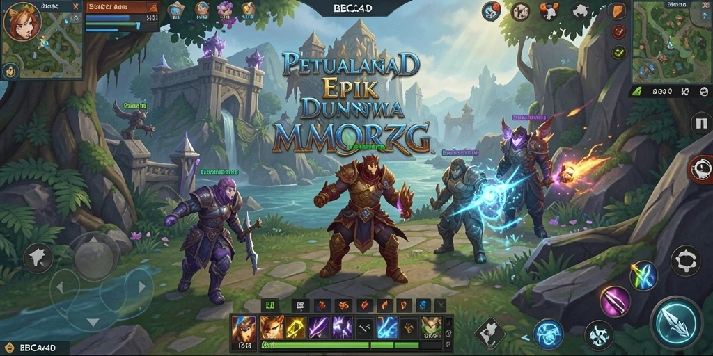 Tangkapan layar BBCA4D menampilkan aksi seru dalam dunia MMORPG.