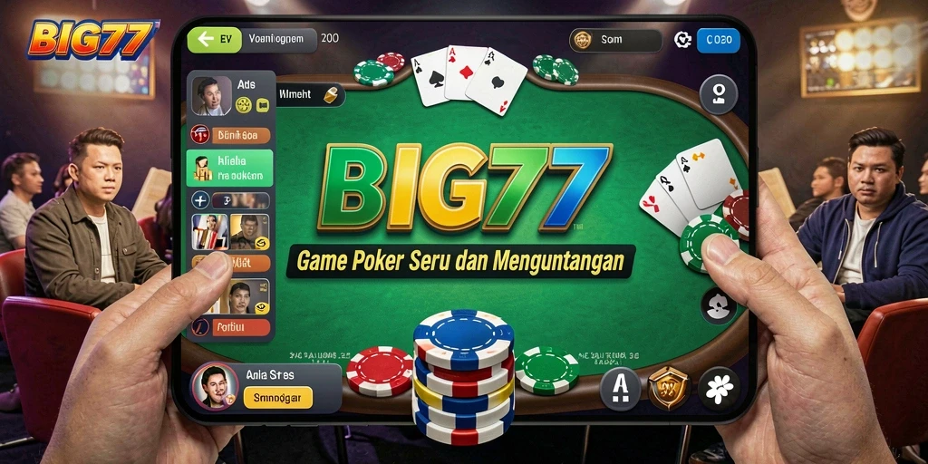 Tampilan menarik dari permainan Poker di BIG77.