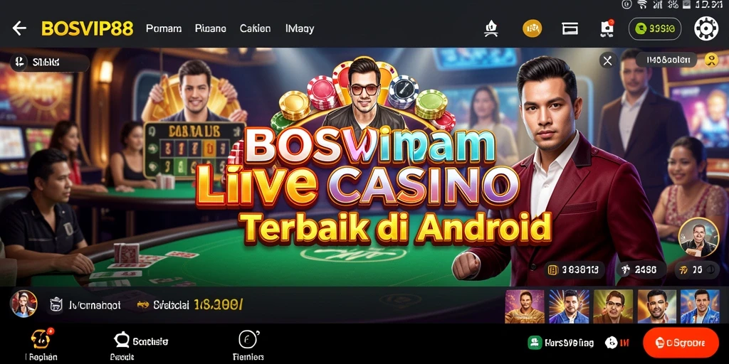 Tampilan gameplay menarik dengan dealer langsung di BOSVIP88.