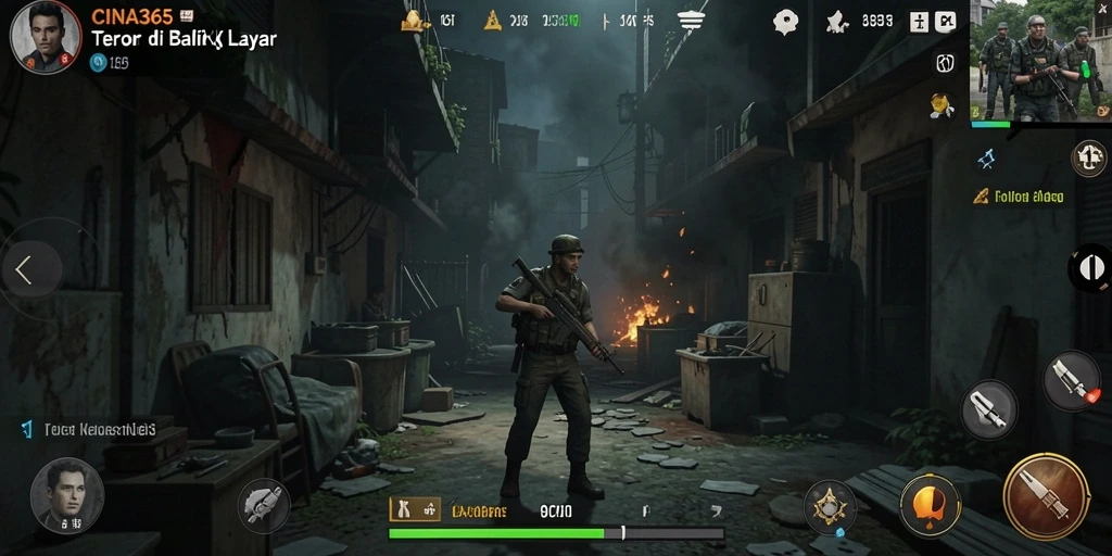 Tangkapan layar CINA365 menampilkan gameplay menyeramkan yang menegangkan.