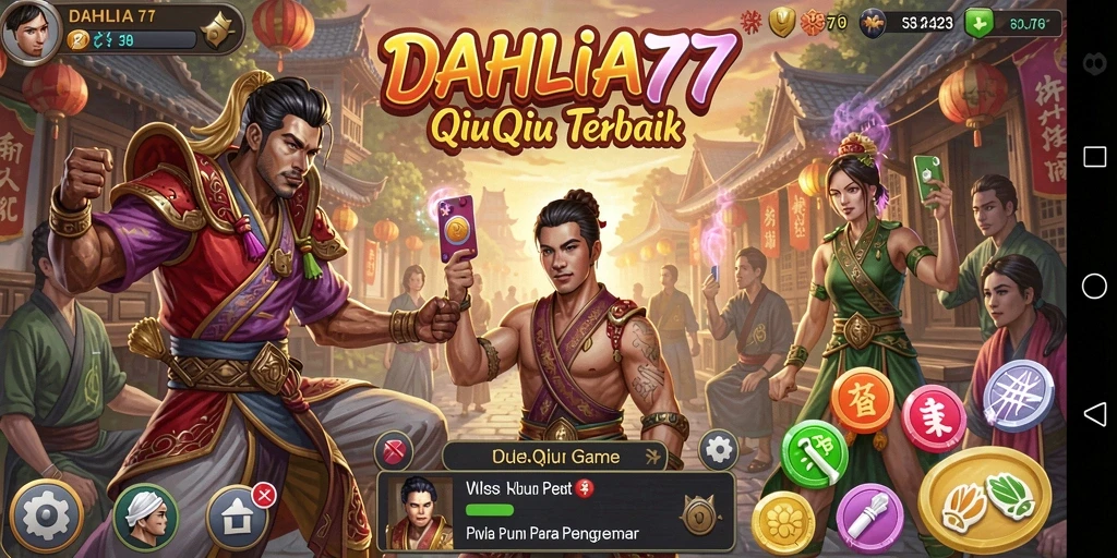 Tampilan gameplay QiuQiu yang menegangkan dan mengasyikkan.
