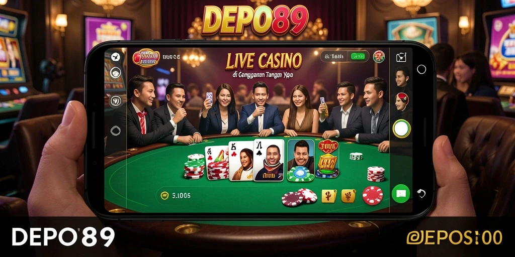 Screenshot DEPO89 menunjukkan pengalaman gameplay Live Casino yang menarik.