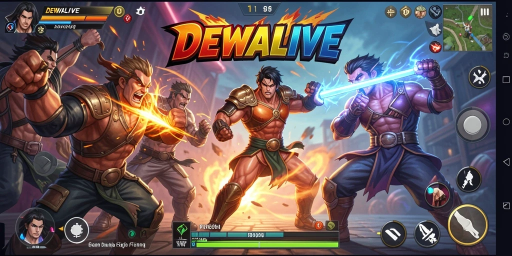 Tampilan gameplay menarik dalam game Fighting DEWALIVE.