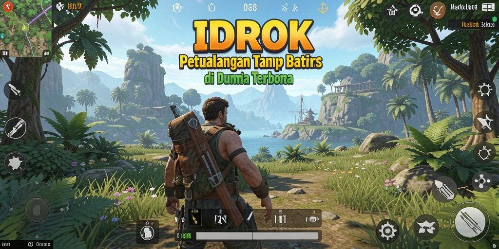 Screenshot IDROK menunjukkan pemain menjelajahi dunia terbuka yang menakjubkan.
