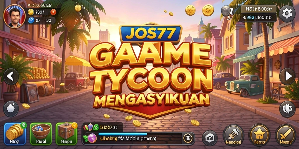 Tampilan gameplay seru JOS77 dalam mengelola bisnis Tycoon.