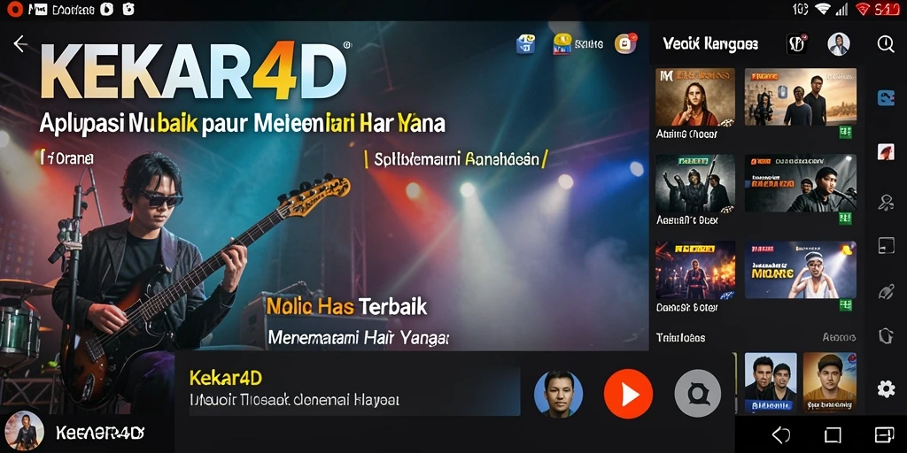Tampilan gameplay interaktif di KEKAR4D dengan tantangan musik.