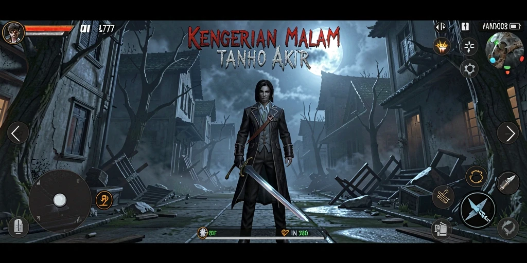 Screenshot dari gameplay L777 yang menampilkan suasana horor yang mencekam.