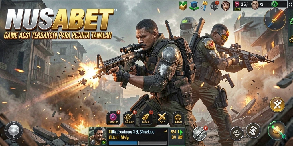 Tampilan gameplay NUSABET yang penuh aksi dan seru.