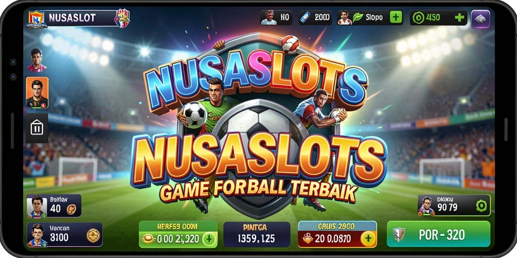 Tampilan gameplay NUSASLOTS dengan tema Football yang menarik.