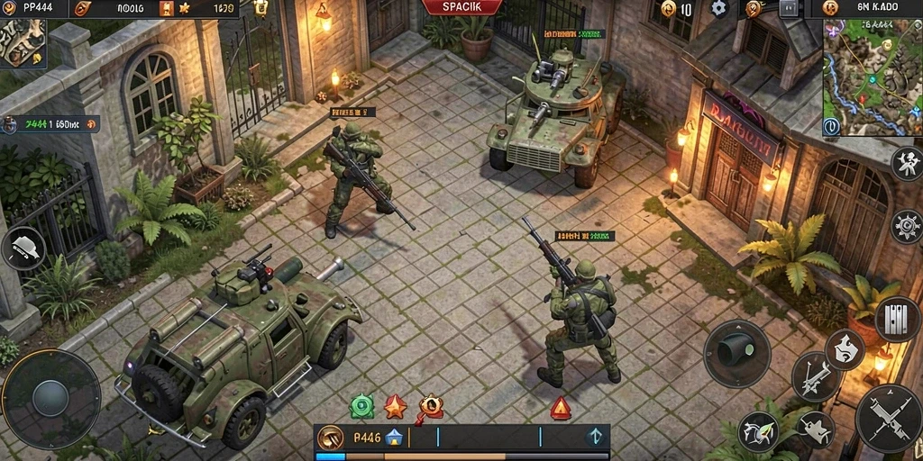 Tampilan gameplay PP444 yang menegangkan dengan elemen strategi yang mendalam.