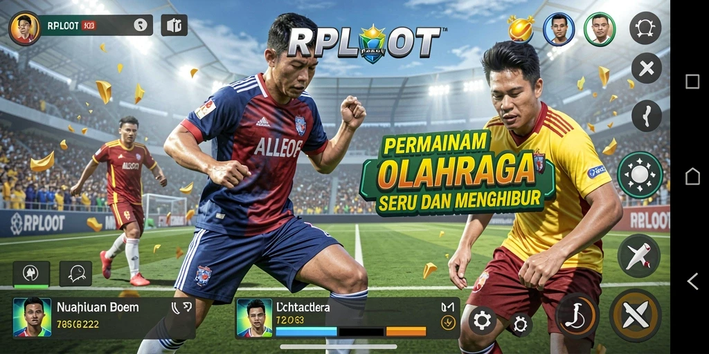 Tampilan gameplay seru di RPLOOT dengan berbagai olahraga yang ditawarkan.