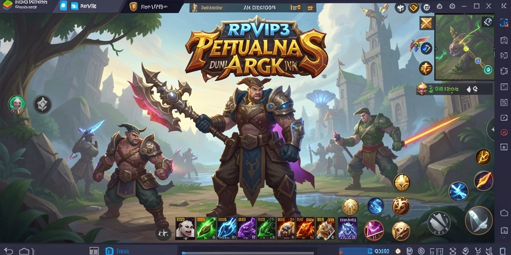 Screenshot gameplay yang menunjukkan aksi seru dalam pertarungan ARPG.