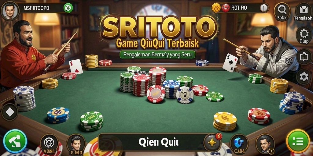 Screenshot gameplay SRITOTO menampilkan momen intens saat bermain QiuQiu.