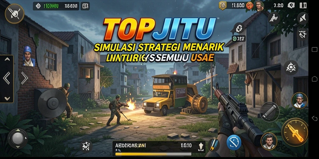 Screenshot dari gameplay TOPJITU yang menampilkan simulasi menarik.