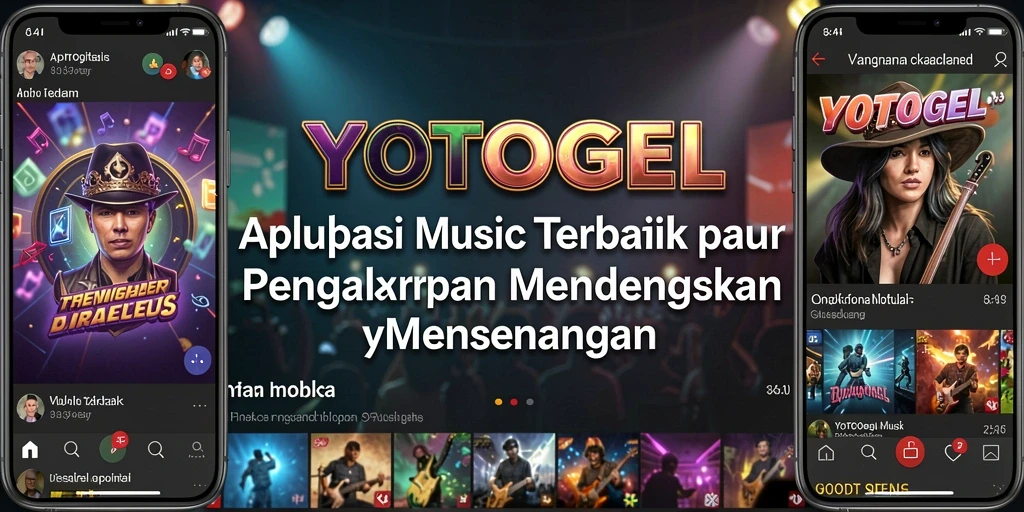 Tampilan screenshot utama YOTOGEL yang menunjukkan fitur menarik aplikasi musik.