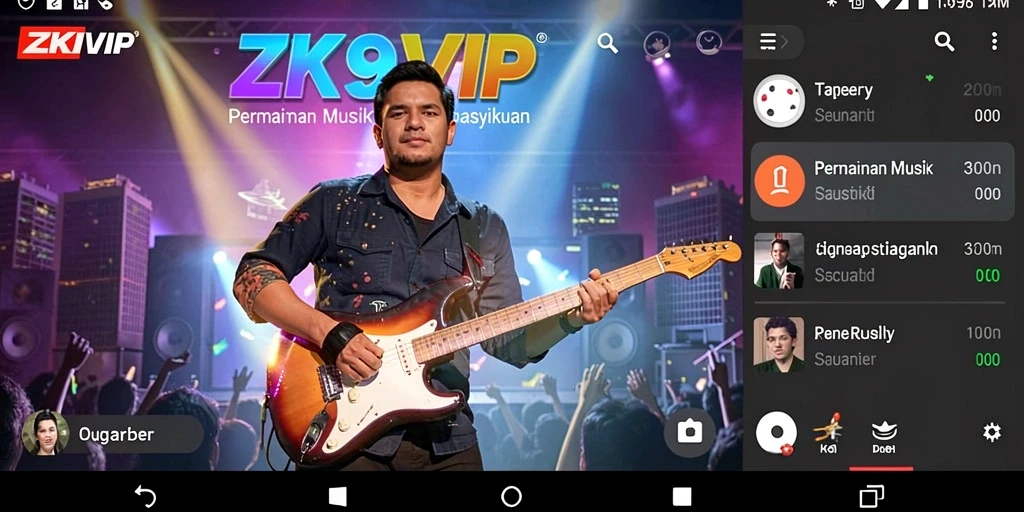 Tampilan gameplay <strong>ZK9VIP</strong> yang seru dan interaktif dengan berbagai lagu.