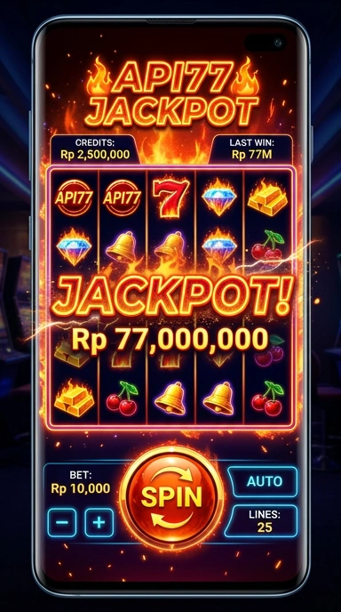 Tampilan antarmuka aplikasi api77 yang menarik dan intuitif.
